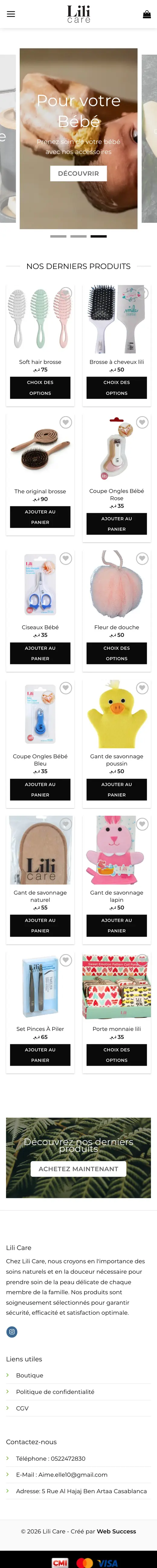 Lili Care, version mobile